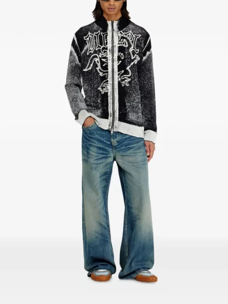 Cardigan Diesel cu imagine negru