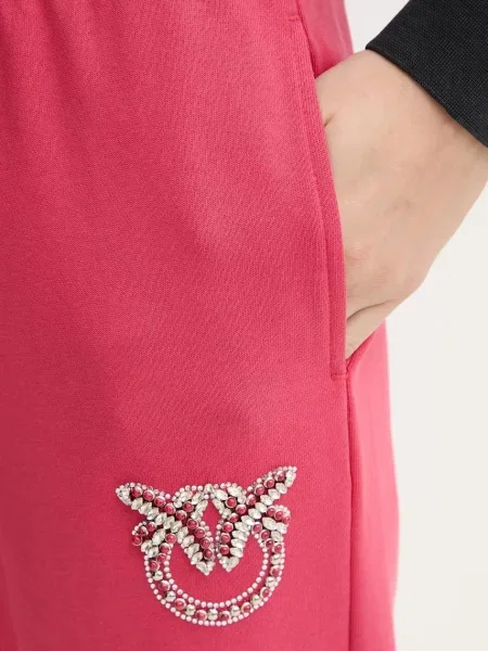 Спортивні штани Pinko з аплікацією червоний