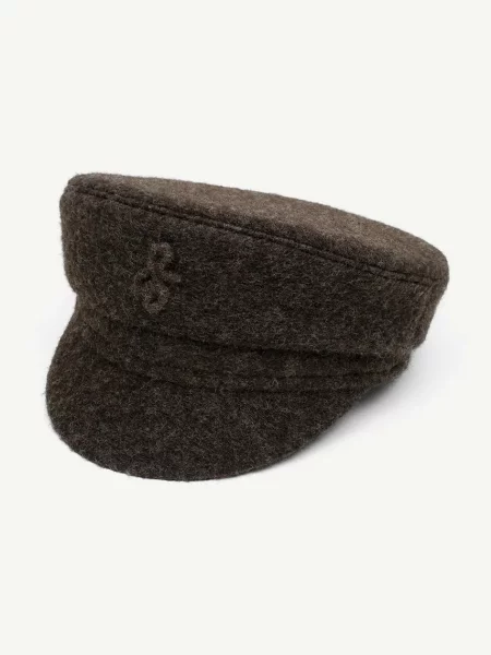 RUSLAN BAGINSKIY beretă cu cozoroc pentru femei cu lână Wool-blend Cap maro