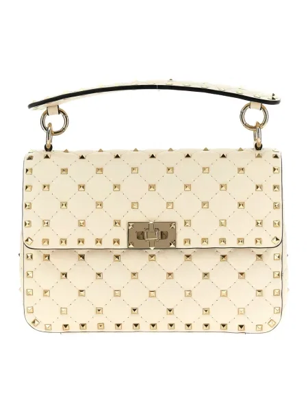 Torebka skórzana Valentino Garavani biała