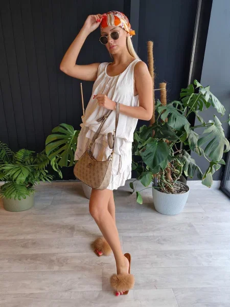 Rochie mini Edoti de costum gri