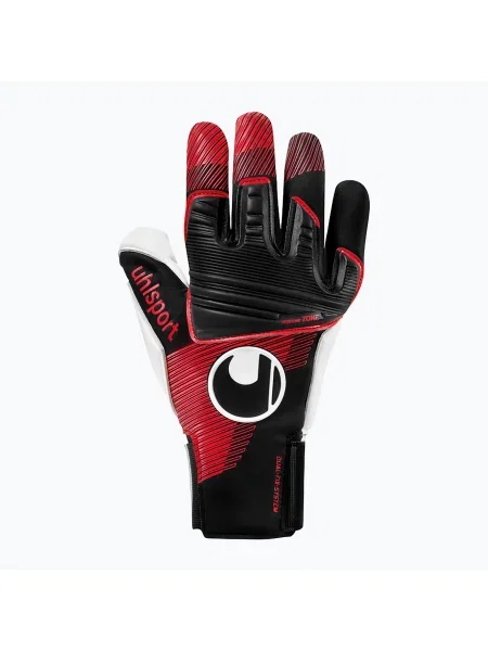 Mănuși de portar pentru copii uhlsport Powerline Absolutgrip negru/roșu/alb alb