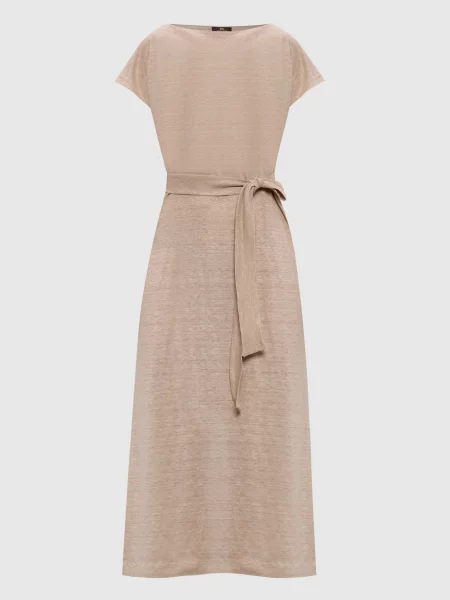 Сукня з льону Enrico Mandelli бежева