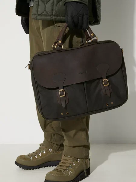 Сумка для ноутбука Barbour зеленая
