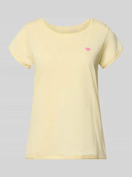 T-shirt z haftem i okrągłym dekoltem Christian Berg Woman