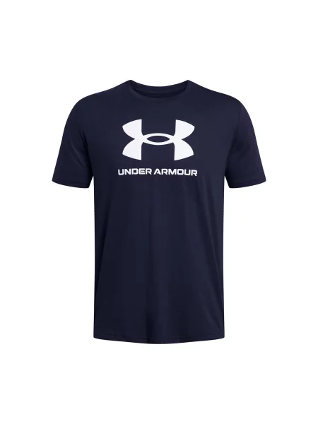 Pánske tréningové tričko Under Armour Sportstyle Logo Update academy/white modrá