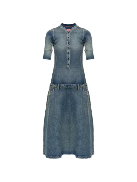 Rochie midi Diesel tricotate albastru