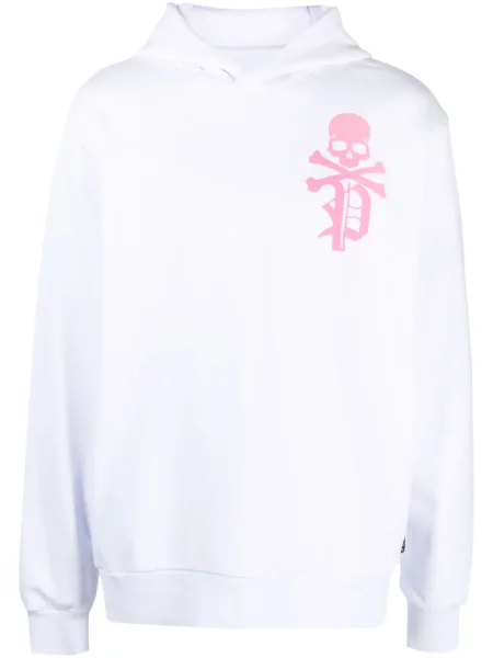 Hanorac cu glugă Philipp Plein alb