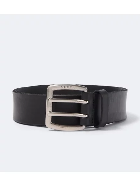 Curea Gucci din piele cu autograf negru