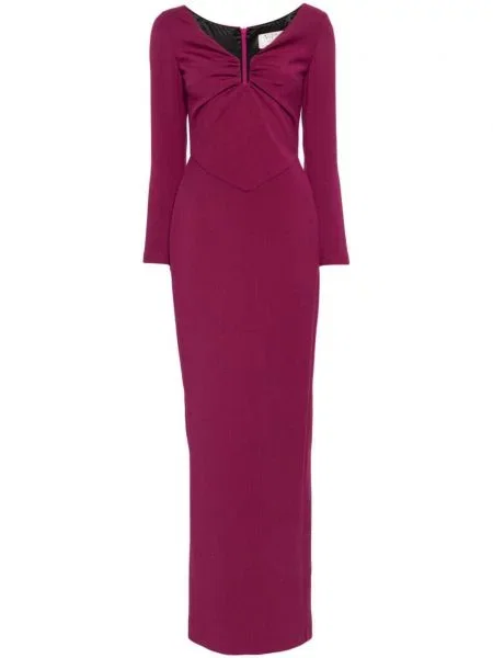 Maksi sukienka maxi V:pm Atelier garniturowa fioletowa