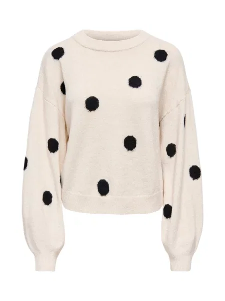 ONLY Pulover ONLRica crem negru
