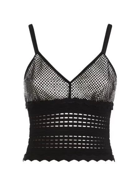 Dzianinowy top Genny czarny