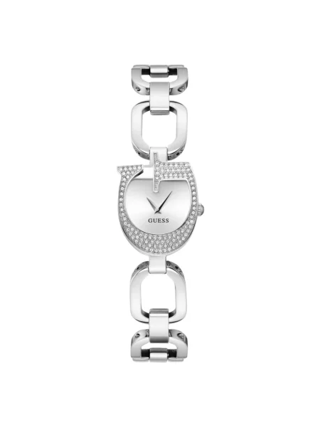 Lniany zegarek Guess szary