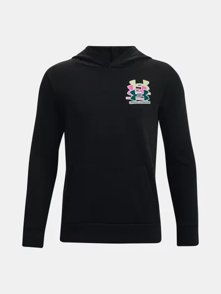 Gyerek kapucnis melegítő felső Under Armour fekete