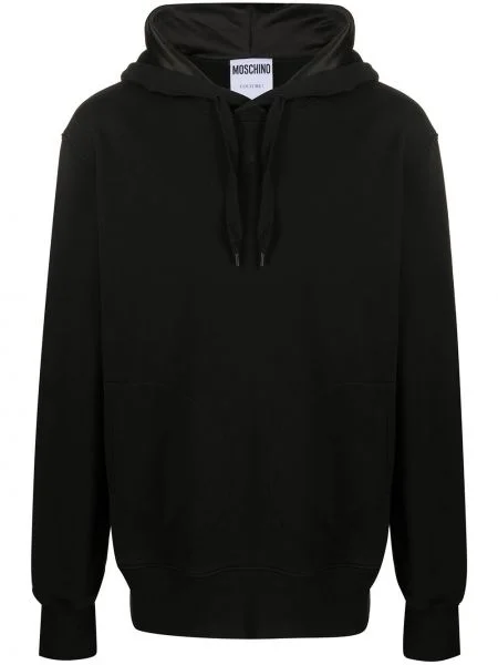 Суичър с качулка Moschino с апликация черно