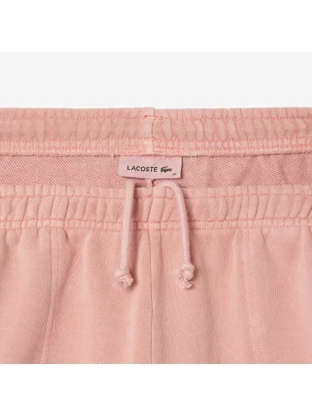 Lacoste Krótkie Spodenki Natural Dyed Cotton Fleece różowe