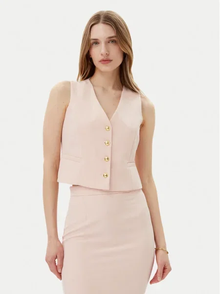 Maryley Vestă elegantă roz