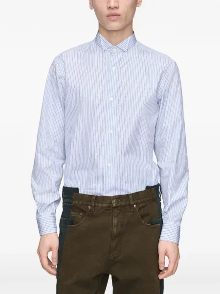 Csíkos puplin ing Maison Margiela kék