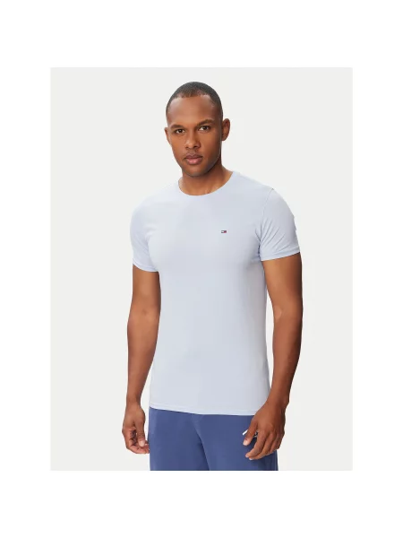 Tommy Jeans Majica Jersey Svetlo modra