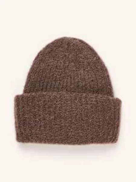 By Aylin Koenig Czapka Z Alpaki Noli braun brązowa