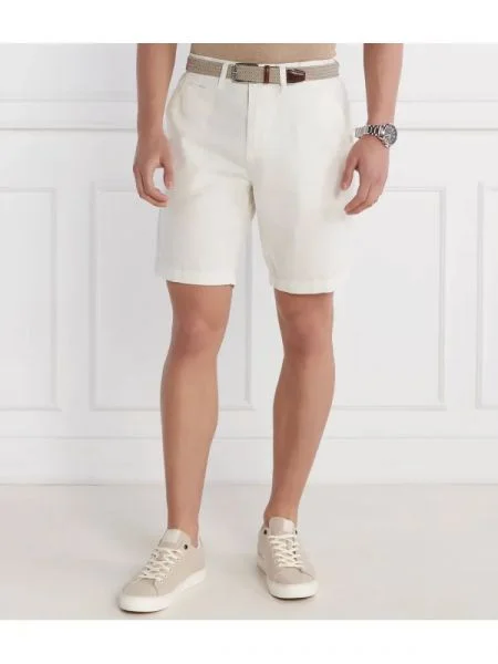 GUESS Pantaloni scurți | cu adaos de in alb