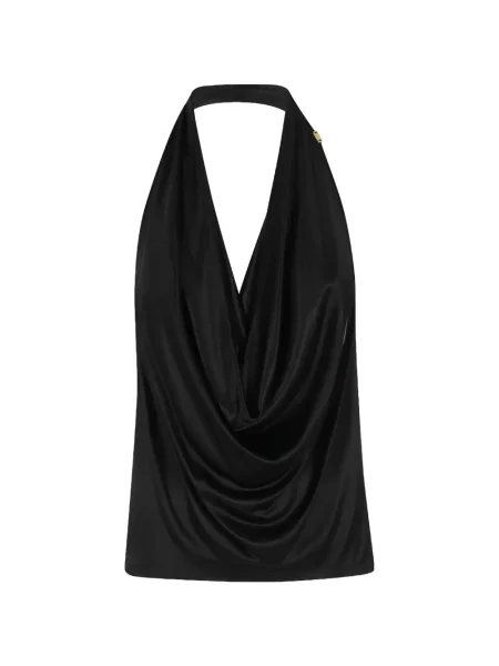 Top Elisabetta Franchi drapat negru