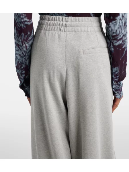 Džerzej športové nohavice Dries Van Noten sivá