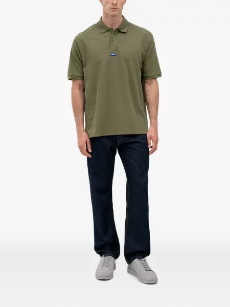 Tricou polo Hugo cu autograf verde