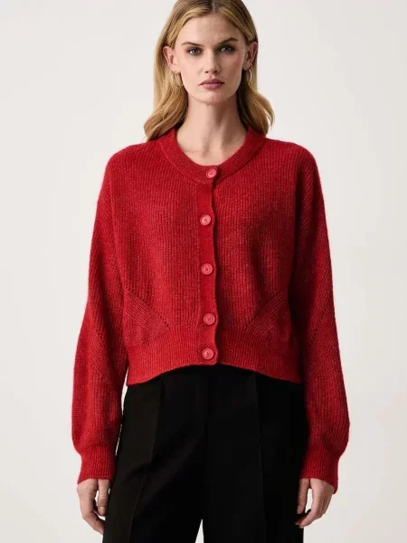 BOSS Orange cardigan pentru femei cu lână portocaliu