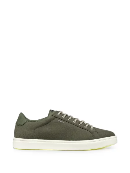 Sneakerși Geox cu șireturi din dantelă verde