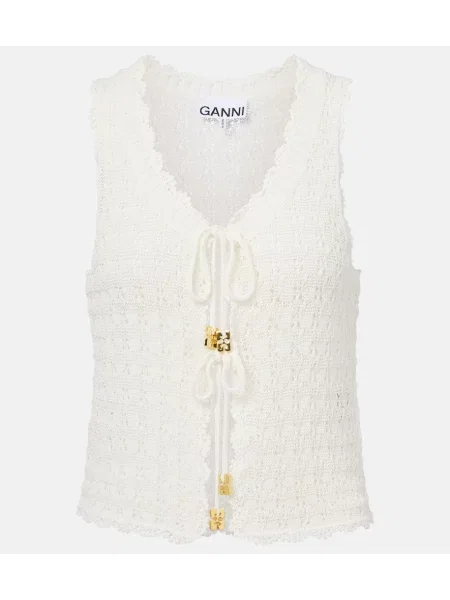 Vestă Ganni alb