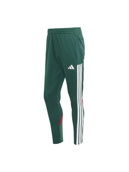 ADIDAS SPORTSWEAR Pantaloni sport TIRO verde închis / roșu alb