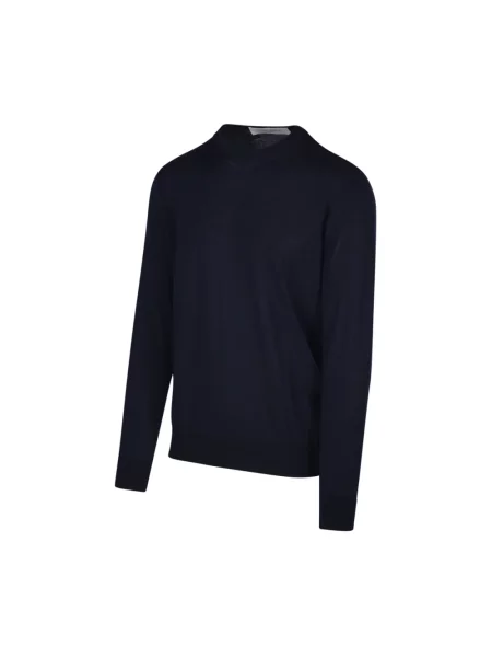 Sweter Golden Goose wełniany z logo niebieski