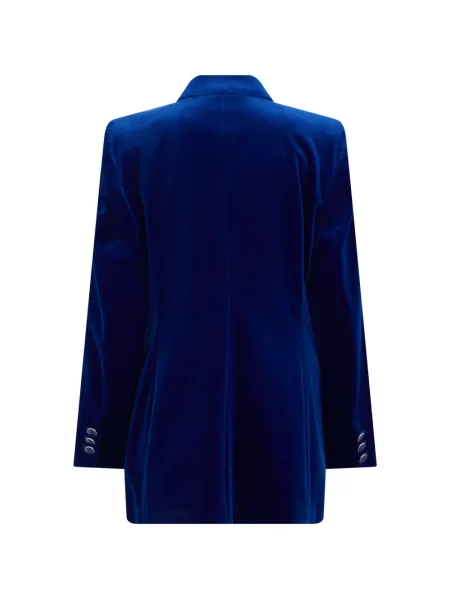 Sametové dvouřadé sako Alberta Ferretti modré