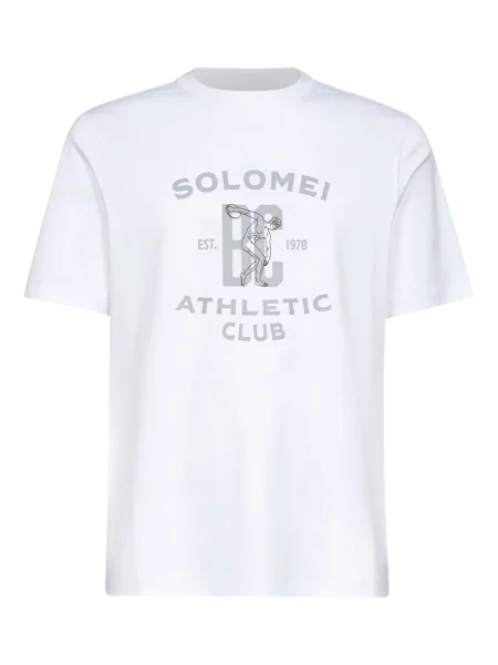 Sportovní tričko Brunello Cucinelli s potiskem bílé