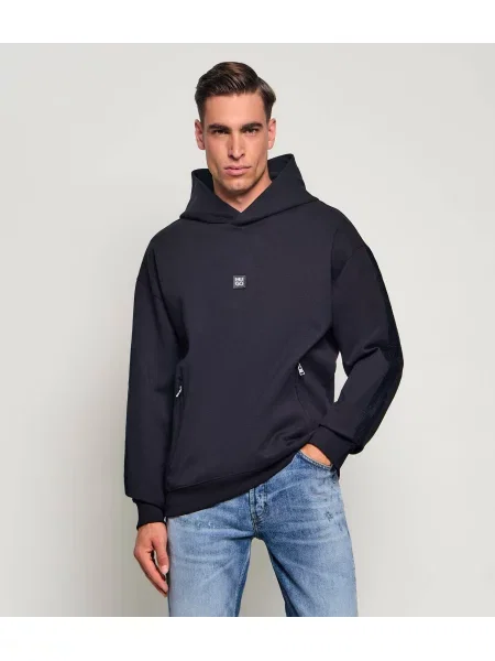 HUGO Hanorac Deryhood | Relaxed fit negru