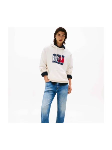 Geacă de blugi Tommy Hilfiger alb