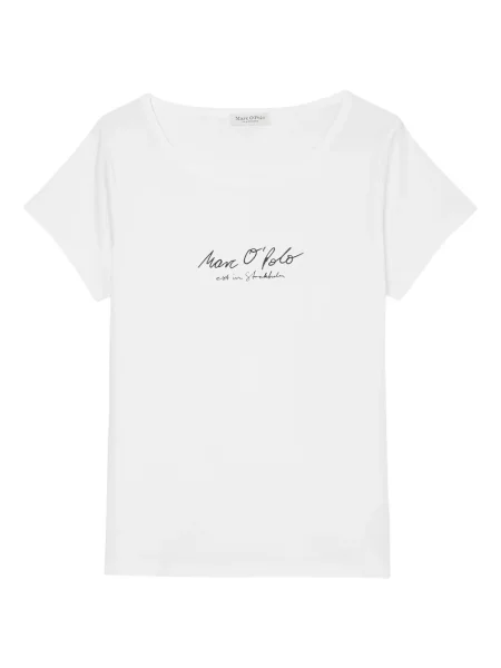 Tricou Marc O'polo cu imagine alb