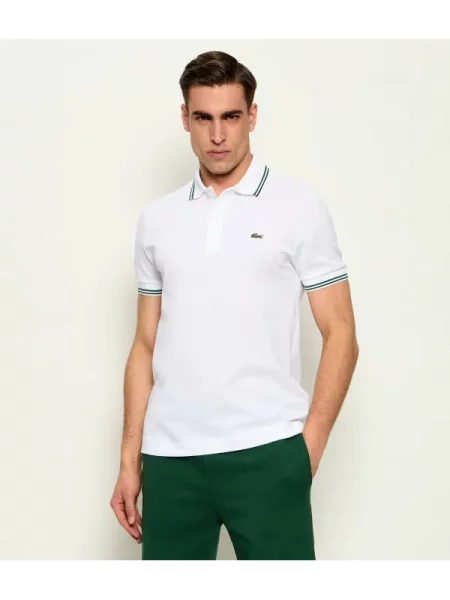 Tricou polo Lacoste alb