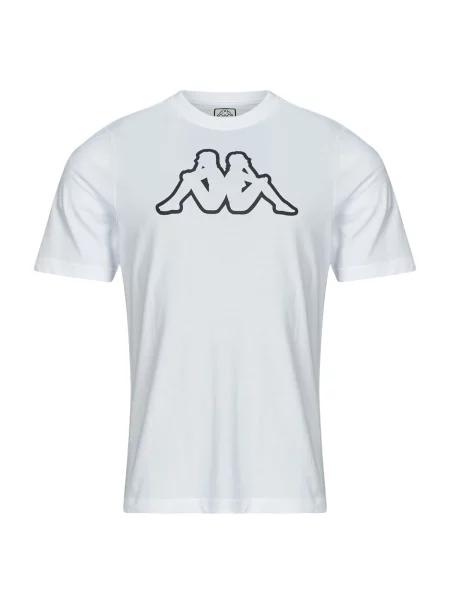 Majica Kappa s kratkimi rokavi bela