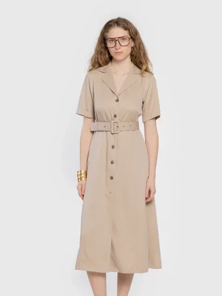 Сукня міді Arber ліоцелл бежевий