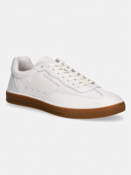 Tommy Hilfiger TH LO LUX LTH sneakers de bărbați din piele bej