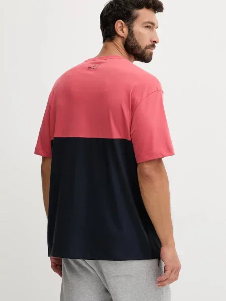 Tričko Emporio Armani s potiskem růžová