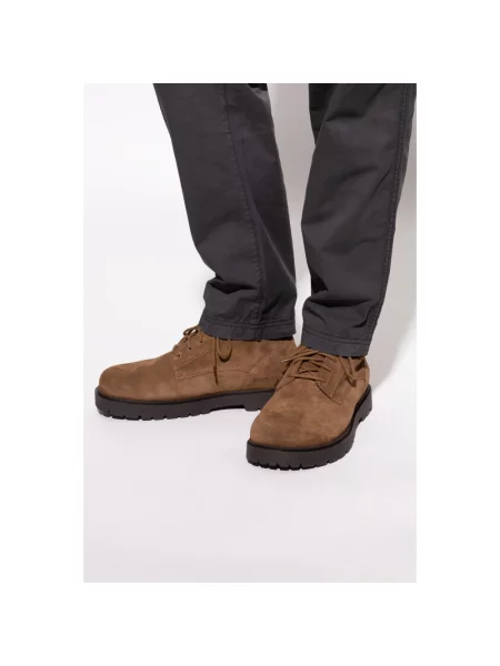 Botki Birkenstock zamszowe brązowe