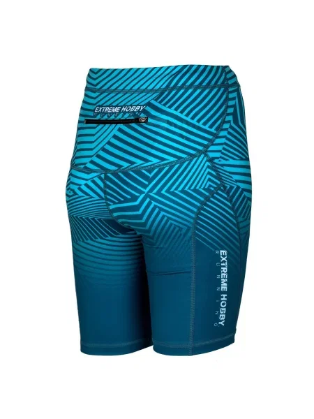Legginsy krótkie do biegania EXTREME HOBBY CALEIDOSCOPE niebieskie