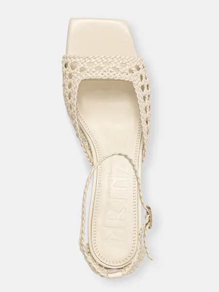 Souliers Martinez alacsony bőr szandál VERONICA bézs