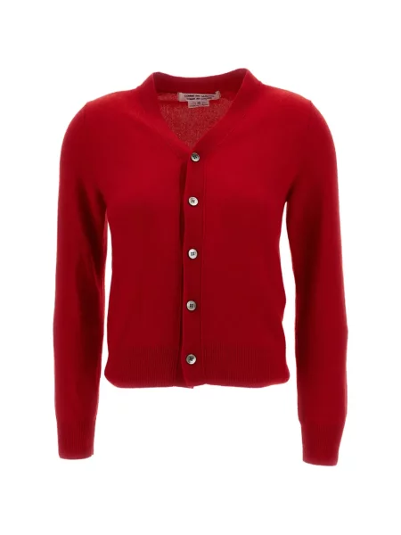 Cardigan Comme Des Garçons din cașmir cu decolteu în V roșu