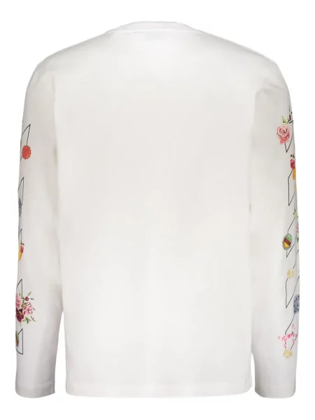 Tricou Off-white lung alb