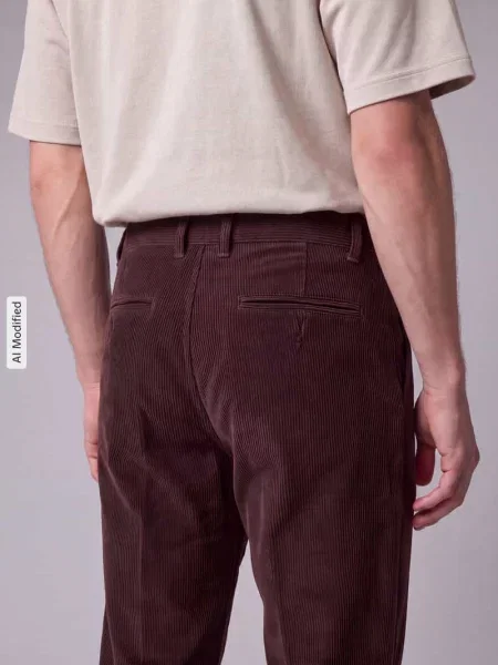 Spodnie sztruksowe o kroju relaxed fit z mieszanka bawełny model Strellson
