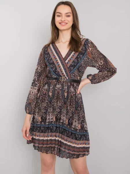 Rochie Fashionhunters plisată de costum negru